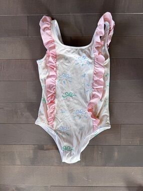 The Beaufort Bonnet Company Pink Ruffle One-Piece Swimsuit